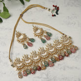 Maharani Kundan Choker with Matching Earrings
